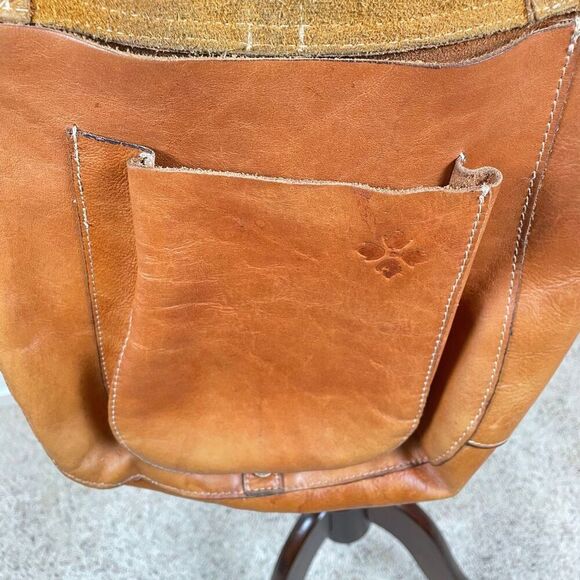 Patricia Nash Vintage Patch leather saddle bag Nepali Coast Hawaii suede inside - Picture 13 of 16